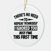 Teに対して初素晴らし期おもしろい皮肉を無視 セラミックオーナメント (左)