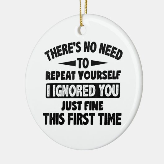 Teに対して初素晴らし期おもしろい皮肉を無視 セラミックオーナメント (左)