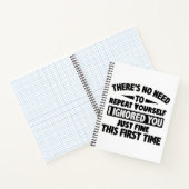 Teに対して初素晴らし期おもしろい皮肉を無視 ノートブック (内部)