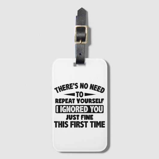 Teに対して初素晴らし期おもしろい皮肉を無視 ラゲッジタグ (正面縦)