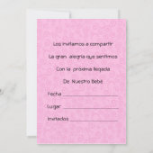 Teのinvito miのフェスタdeのベビーシャワー 招待状 (裏面)