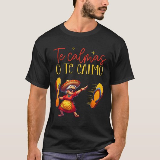 Teカルマスオテカルモマママおもしろいースペインの式 Tシャツ (正面)