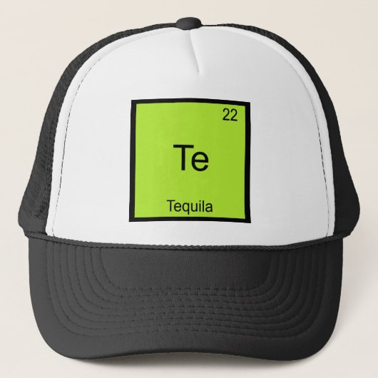 Te - テキーラ 楽しい化学元素記号 Tシャツ キャップ (正面)