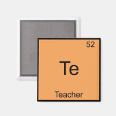 Te -先生おもしろい化学元素シンボルT型 マグネット (正面/裏面)