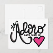 Te Adoro con todo mi corazon. ポストカード (正面/裏面)