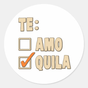 Te Amoのテキーラのスペイン人の選択 ラウンドシール