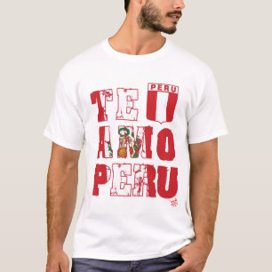 Te Amoペルー(長くまたはライト) - InKa1821ラベル Tシャツ