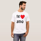 "Te amo"のTシャツ Tシャツ (正面フル)