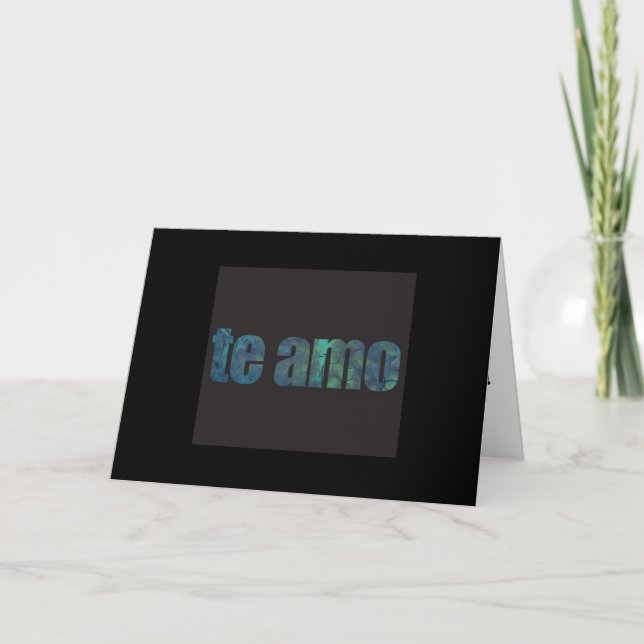 「TE AMO」はイタリナでのあなたをとても愛し恋しく思ています カード (正面)