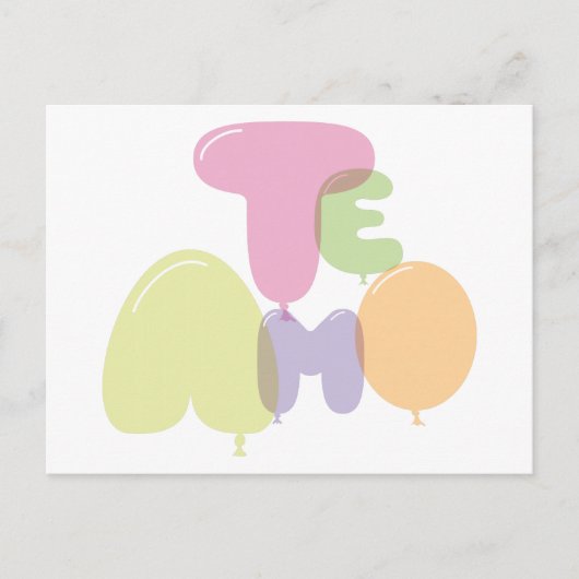 Te amo – 私はあなたを愛していスペインのる ポストカード (正面)