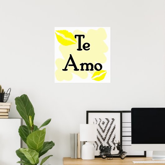 Te Amo - – 私はスペインのあなたを愛している ポスター (ホームオフィス)