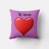 Te amo -私はスペイン語の愛します クッション (裏面)