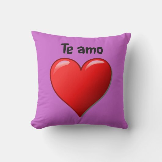 Te amo -私はスペイン語の愛します クッション (正面)