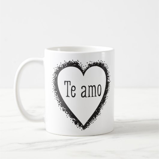 Te amo、私はスペイン語の愛します コーヒーマグカップ (左)