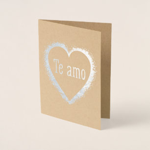 Te amo、私はスペイン語の愛します 箔カード