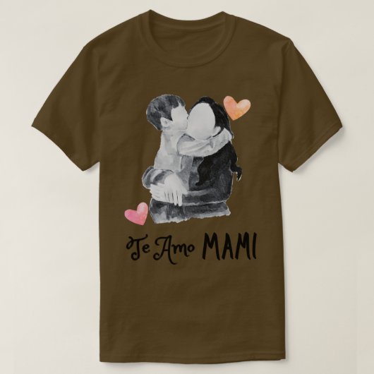 Te amo mamiアイディアデレガロパラママメマドレーhijo 1 tシャツ (デザイン正面)