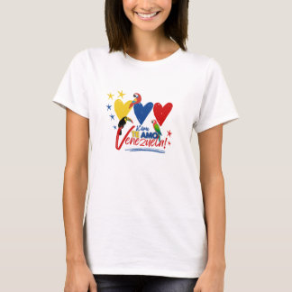 Te Amo Venezuela – Diseño Colorido con Corazones Tシャツ