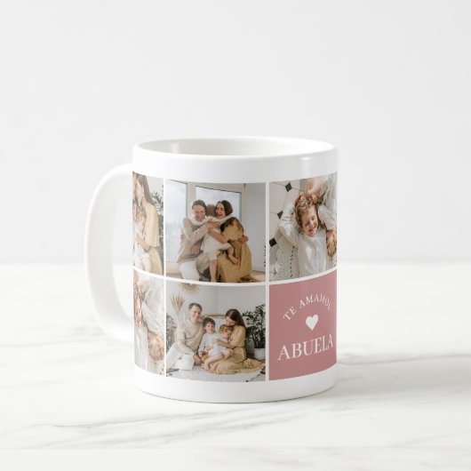 Te Amos Abuela写真パーソナライズされたコーヒーマグ コーヒーマグカップ (正面左)