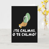 Te Calmas O Te Calmo Hispanic Spanish カード (黄色い花)