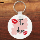 Te dua – アルバニア語 – 私はあなたを愛している キーホルダー (正面)