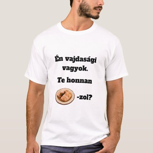 Te honnan SZÁRMA-zol? férfi rövid ujjú póló Tシャツ (正面)