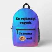 Te honnan SZÁRMA-zol? hátitáska プリントバックパック (正面)