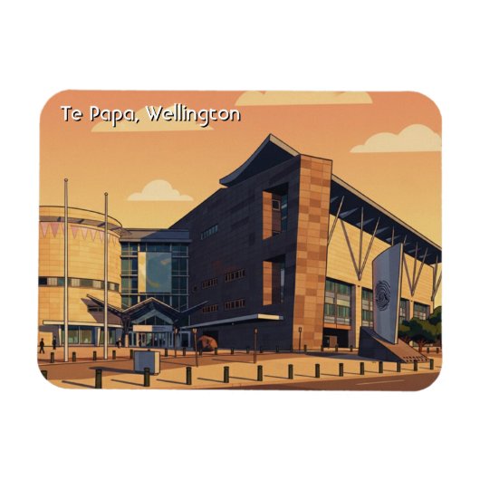 Te Papa Wellington New Zealand Postcard マグネット (横)
