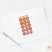 Te Pu Taka Maori Maoriアルファベット スクエアシール (封筒)