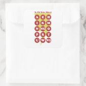 Te Pu Taka Maori Maoriアルファベット スクエアシール (バッグ)