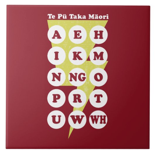 Te Pu Taka Maori Maoriアルファベット タイル (正面)