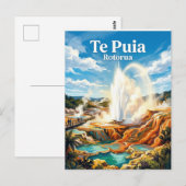 Te Puia Geyser New Zealand ポストカード (正面/裏面)
