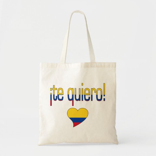 ¡ Te Quiero! コロンビアの旗色 トートバッグ (正面)