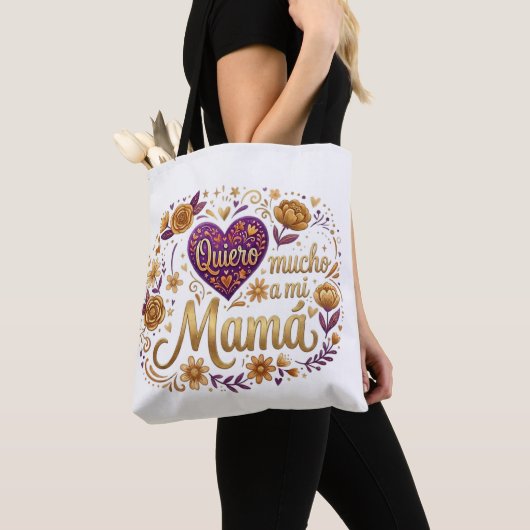 Te quiero, mamá トートバッグ (クローズアップ)