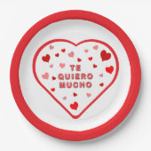 Te Quiero Mucho バレンタイン ペーパープレート (正面)