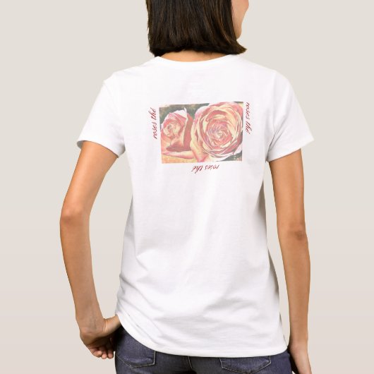 Teaバラfrom the Garden Tシャツ (裏面)