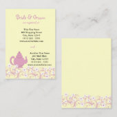 Teaパーティーブライダルレジストリカード エンクロージャーカード (正面/裏面)