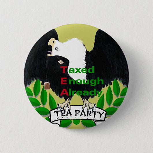 TEAパーティー用品 缶バッジ (正面)