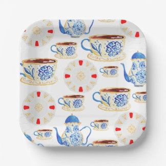 Teaパーティー設計パーティープレート ペーパープレート