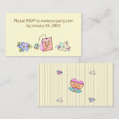 TeaパーティーRSVPカード エンクロージャーカード (正面/裏面)