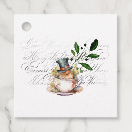 Teaビクトリアン Cupにマウス フェイバータグ (正面)