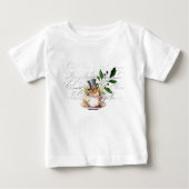 Teaビクトリアン Cupにマウス ベビーTシャツ (正面)