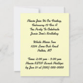 Teaヴィンテージのスタイリッシュな女性パーティの招待状の招待 招待状 (裏面)