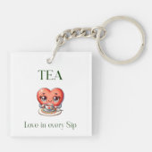 「TEA – 一口一口に愛」 キーホルダー (裏面)