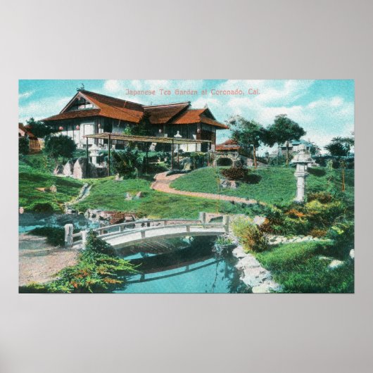 Tea 日本の Garden ViewCoronado（カリフォルニア州） ポスター (正面)