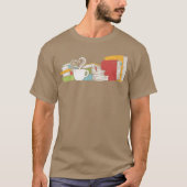 Tea And Book Reading retro Tシャツ (正面)
