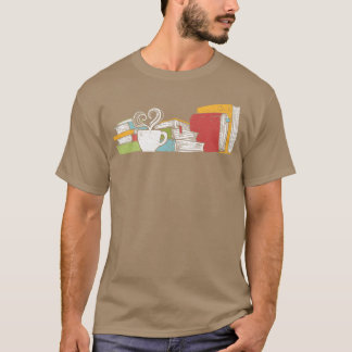 Tea And Book Reading retro Tシャツ