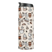 Tea and Coffee Shop Objects Pattern タンブラー (回転右)