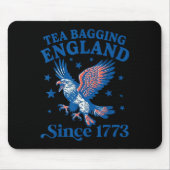 Tea Bagging England Since 1773 Patriotic Eagle 4th マウスパッド (正面)