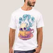 Tea & Bones � Funny Relaxed Skull Tシャツ (正面)