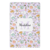 Tea & Bookish Cats Personalized Mini Clipboard ミニクリップボード (裏面)